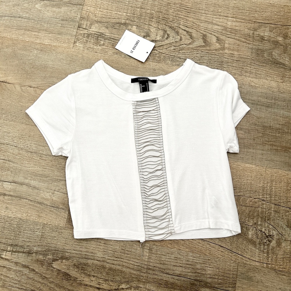 NEW Forever 21 Open Front Crop top size S.